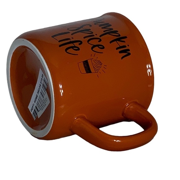 Autumn Pumpkin Spice Mug Harvest Orange Gingham Plaid Check Novelty Quote - Picture 6 of 12